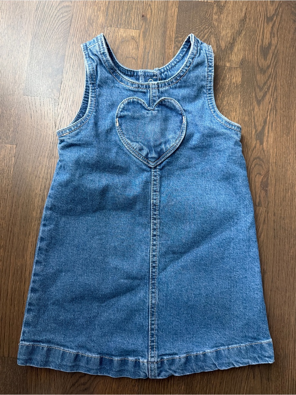 Baby GAP Denim Heart Pocket Sleeveless Dress - Blue